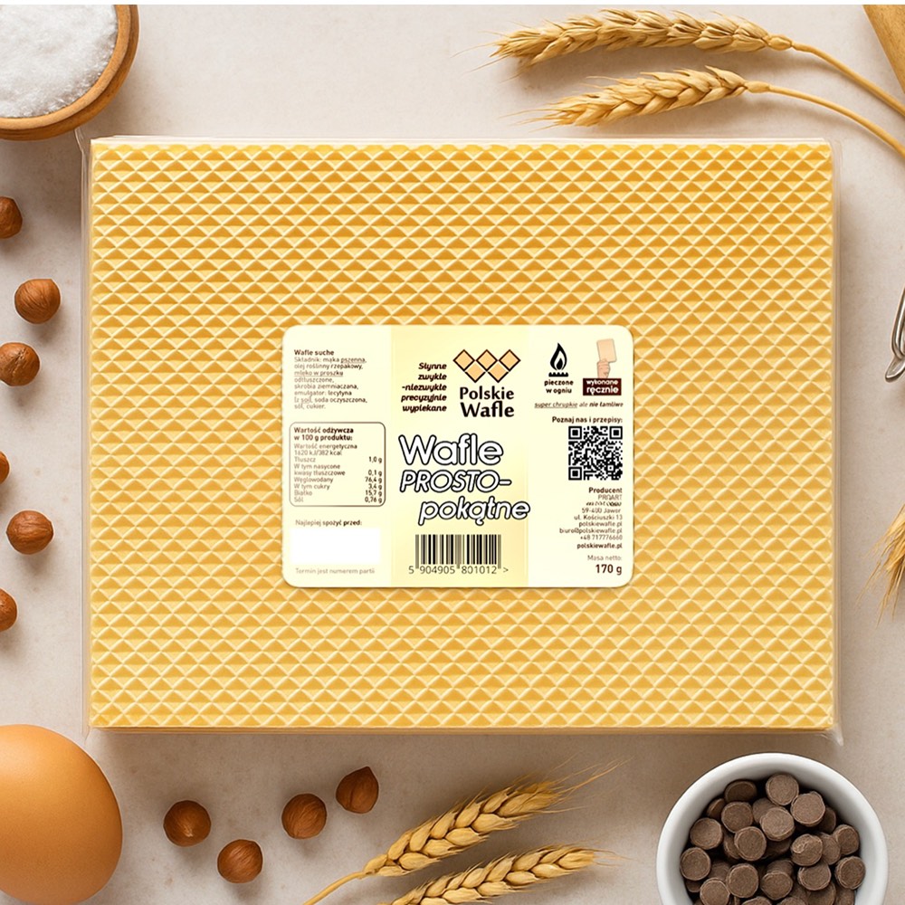 Wafle suche prostokątne tortowe cukiernicze 170g