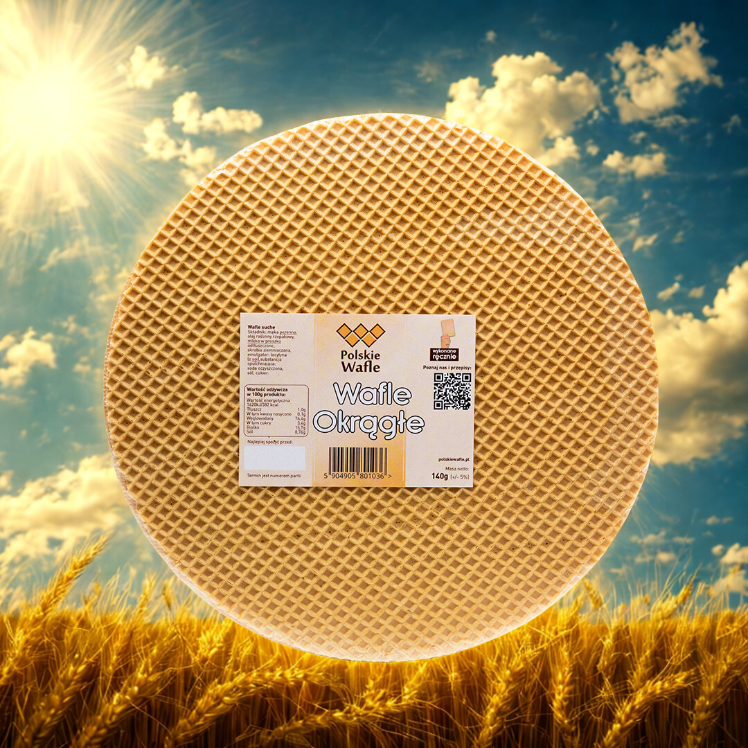 wafle tortowe okrągłe tortowe 140 g - do tortów i deserów